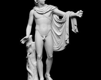 Estátua de Apolo Belvedere – Escultura Clássica Impressa em 3D, Decoração em Estilo de Museu