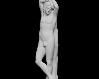 Narcissus Bust – Mazarin Hermaphrodite, 3D Printed Classical Sculpture, Unpainted Greek Roman Art Statue