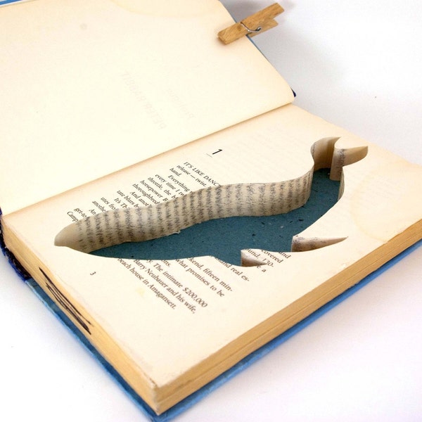 Hollow Book Safe - The Beach House with Whale Cut-Out