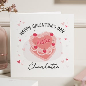 Galentines-kaart beste vriend, Bestie Galentines-cadeau, Galentines-dagkaart, vriend Galentines-kaart, Bestie-kaart, Galentines Day, Valentijnsdag