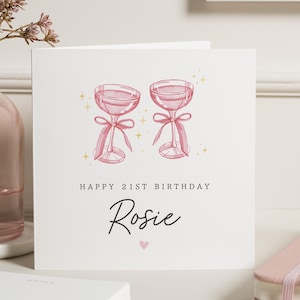 Biglietto di auguri per il 21° compleanno per lei, biglietto di auguri personalizzato per il 21° compleanno, regalo di compleanno per la figlia, regalo di compleanno per l'amica per il 21° compleanno, biglietto per la ventunesima nipote