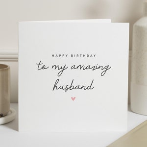 Cartão de aniversário do marido, cartão de feliz aniversário do marido, cartão de aniversário para o marido, cartão de aniversário personalizado do marido, presente de aniversário do marido