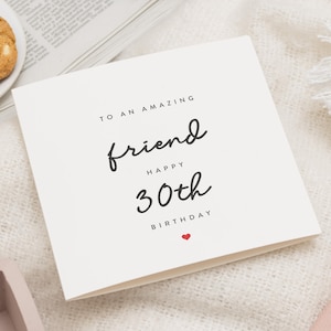 Carte 30e anniversaire pour elle, carte joyeux 30e anniversaire, carte 30e anniversaire ami, joli cadeau 30e anniversaire, carte trentième anniversaire soeur
