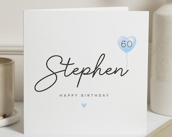 Cartão de aniversário de 60 anos para homens, Cartão de aniversário de 60 anos para ele, Para marido, Cartão de aniversário de 60 anos para pai, Presente de 60 anos para irmão, Cartão de aniversário de 60 anos masculino