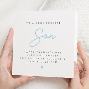 Fathers Day Card for Son, Fathers Day Card from Kids, Special Son Fathers Day Card, Personalised Fathers Day Card for Him