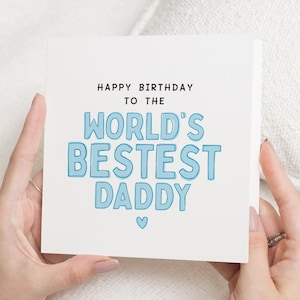 Biglietto di auguri per papà, biglietto di auguri per il papà migliore del mondo, biglietto di auguri per papà, biglietto di auguri per bambini, simpatico biglietto di auguri per lui