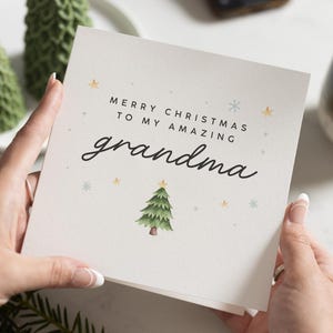Cartão de Natal da Vovó, Cartão de Natal Nan, Cartão de Natal para a Vovó, Cartão de Feliz Natal para a Vovó, Cartão de Natal da Vovó, Nan, Babá, Presente