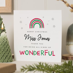 Weihnachtskarte für Lehrer, Lehrer Weihnachtsgeschenke, Lehrer Weihnachtskarte, personalisierte Weihnachtskarte Lehrer, Lehrer Weihnachtskarte