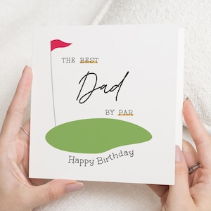 Carte d'anniversaire pour papa, carte d'anniversaire de golf pour lui, carte d'anniversaire drôle de papa, meilleure carte d'anniversaire de papa, carte de golf personnalisée
