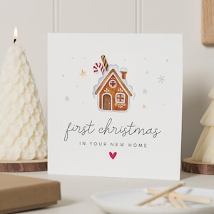Neues Zuhause Weihnachtskarte, 1. Weihnachten im neuen Zuhause, erste Weihnachten im neuen Zuhause Karte, in Ihrem neuen Zuhause, personalisierte 1