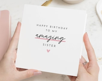Personalised Sister Birthday Card, Amazing Sister Birthday Card, Birthday Card For Sister, Birthday Gift Sister, Special Sister, Cute Card