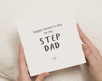 Fathers Day Card for Step Dad, Step Dad Fathers Day Card, Fathers Day Card from Stepchild, Simple Fathers Day Card, Card for Him