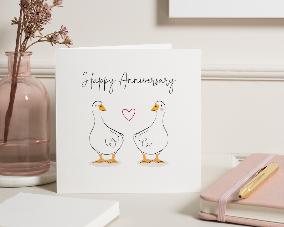 Anniversary Card, Cute Anniversary Card, Anniversary Card for Couple ...