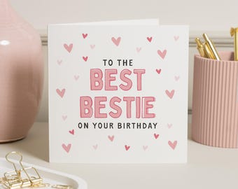 Verjaardagskaart voor beste vriend, verjaardagskaart bestie, verjaardagskaart voor haar, leuke verjaardagskaart, gepersonaliseerde verjaardagskaart vriend