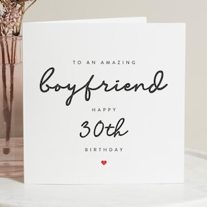 Cadeaux 30e anniversaire pour lui, carte 30e anniversaire pour homme, carte 30e anniversaire petit ami, carte 30e anniversaire pour petit ami, carte 30e anniversaire pour lui