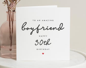 30th Birthday Gifts For Him, 30th Birthday Card For Men, Boyfriend 30th Birthday Card, 30th Birthday Card For Boyfriend, 30th Card For Him