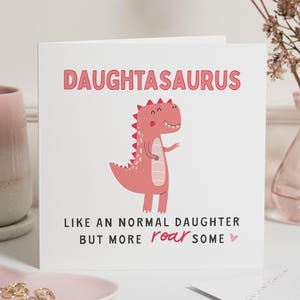 Tochter Geburtstagskarte, Dinosaurier Geburtstagskarten für Tochter, personalisierte Tochter Geburtstagsgeschenk, Geburtstagskarten Tochter, alles Gute zum Geburtstag