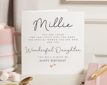 Birthday Card for Daughter, Personalised Daughter Birthday Card, Birthday Card for Her, Special Daughter Birthday Card, Cute Birthday Card