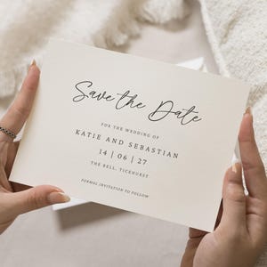 Personalised Save the Date Card, Wedding Save the Date Card, Simple Save the Date, Minimal Save the Date, Custom Save the Date Card