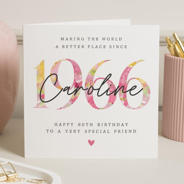 60th Birthday Cards for Women - Etsy UK