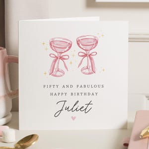 50th Birthday Card For Friend, 50th Birthday Gift Bestie, 50th Birthday Gift For Women, Personalised 50th Birthday Cards For Her, 50th Card