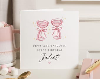 50. Geburtstagskarte für Freund, 50. Geburtstagsgeschenk für Frauen, 50. Geburtstagsgeschenk für Frauen, personalisierte 50. Geburtstagskarte für sie, 50