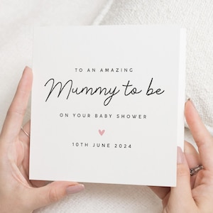 Baby-Dusche-Karte, Freund Schwangerschaft Karte, Mummy To Be Karte, Baby-Dusche-Geschenke, Glückwünsche Schwangerschaft Karte, Mum To Be Karte, Eltern zu sein