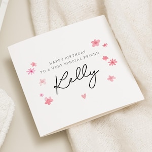 Verjaardagskaart speciale vriend, verjaardagskaart voor vriend, verjaardagskaart bestie, verjaardagscadeau voor vriend, voor haar, gepersonaliseerde verjaardagskaart