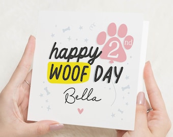 Hund Geburtstagskarte, Geburtstagskarte für Hund, Geburtstagskarte für den Hund, alles Gute zum Geburtstag Hund, Haustier Geburtstagskarte, Hund Geburtstagsgeschenk, Woofday Karte