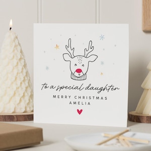 Biglietti di Natale personalizzati per la figlia, biglietto di Natale per la figlia, biglietto di Natale per la figlia, biglietto di Natale per la figlia, biglietto di buon Natale
