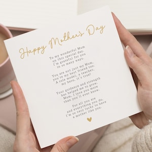 Biglietto di auguri con poesia per la festa della mamma, biglietto personalizzato per la festa della mamma, regalo per la festa della mamma, biglietto per la festa della mamma per la mamma, regali per la festa della mamma