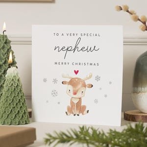 Nephew Christmas Card, Nephew Xmas Card, Christmas Card For Nephew, Nephew First Christmas Card, Merry Christmas Nephew, Xmas Gift Nephew