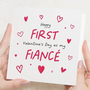 Carte Saint-Valentin fiancé, première Saint-Valentin comme fiancé, cadeau Saint-Valentin, carte de Saint-Valentin fiancé, pour le fiancé, 1er valentin comme fiancé