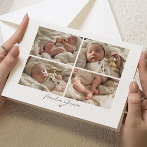 Cartes de remerciement personnalisées Nouveau bébé, Faire-part nouveau bébé fille, Cartes de remerciement avec photo de bébé, Cartes de remerciement de carte postale, Notes de remerciement
