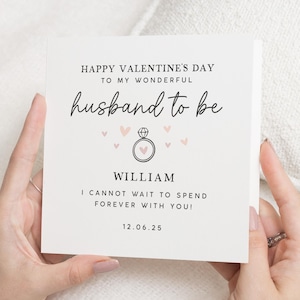Carte de Saint-Valentin fiancé, carte de Saint-Valentin futur mari, cadeaux de Saint-Valentin pour lui, carte de Saint-Valentin fiancé, futur mari carte de Saint-Valentin