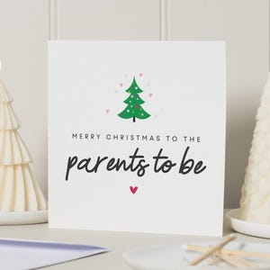 Parents To Be-kerstkaart, Bump-kerstkaart, Mum To Be-kerstkaart, kerstkaarten Parents To Be, For Mummy & Daddy To Be