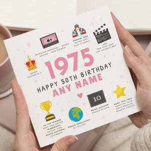 Carte d'anniversaire personnalisée pour maman, grand-mère, carte du 50e anniversaire, carte de tout âge, carte du 70e anniversaire, carte d'anniversaire pour elle