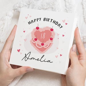 Personalised 18th Birthday Card Girl, Daughter 18th Birthday Card, 18th Birthday Gift For Granddaughter, Eighteenth Birthday, Milestone Card