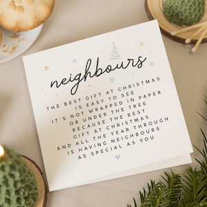 Nachbar Weihnachtskarte, Weihnachtskarte für Nachbar, Nachbar Weihnachtskarte, spezielle Nachbarn, Nachbar Geschenk, Weihnachtskarte Nachbar