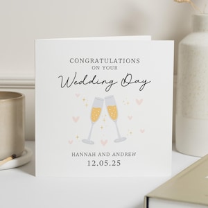 Hochzeitstag Karte, Glückwünsche zu Ihrer Hochzeitskarte, alles Gute zur Hochzeit, Hochzeitsgeschenk für Freunde, Paar Hochzeitsgeschenk Karte Freund