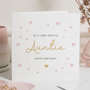 Carte d'anniversaire tante, carte d'anniversaire personnalisée pour tante, carte d'anniversaire spéciale tante, cadeau d'anniversaire tante, pour elle, jolie carte tante