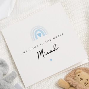 Carte de félicitations pour nouveau bébé garçon, carte de bienvenue pour nouveau bébé garçon, carte personnalisée pour nouveau bébé, carte de grossesse pour amie, carte de bienvenue dans le monde pour bébé
