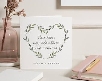 New Home Card, housewarmingcadeau, gepersonaliseerd New Home-cadeau, First Home-kaart, cadeau voor thuis, gepersonaliseerd nieuw huiscadeau voor vrienden