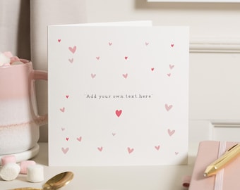 Gepersonaliseerde kaart, aangepaste valentijnskaart voor hem, gepersonaliseerde Valentijnsdagkaart voor vriend, vriendin, gepersonaliseerd valentijnscadeau
