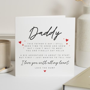Fathers Day Card from Bump, Daddy Fathers Day Card, Fathers Day Card for Dad, Personalised Fathers Day Card, Card from Bump