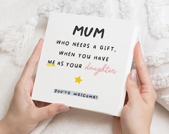 Mum Birthday Card, Birthday Card For Mum, Funny Mum Birthday Card, Happy Birthday Mum Card, Birthday Gift Mum, Mum Birthday Gift For Her