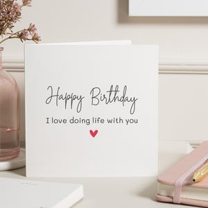 Carte d'anniversaire petit ami, cartes d'anniversaire pour lui, carte d'anniversaire pour petit ami, J'aime faire la vie avec vous, carte d'anniversaire de mari, pour elle
