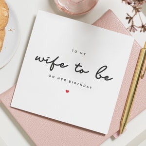 Carte d'anniversaire future femme, carte d'anniversaire pour fiancée, carte d'anniversaire simple fiancée, cadeau d'anniversaire future femme, anniversaire fiancée personnalisé