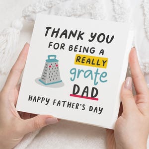 Fathers Day Card, Thank You Card for Dad, Funny Fathers Day Card, Dad Birthday Card, Cute Card for Him, Pun Card for Father