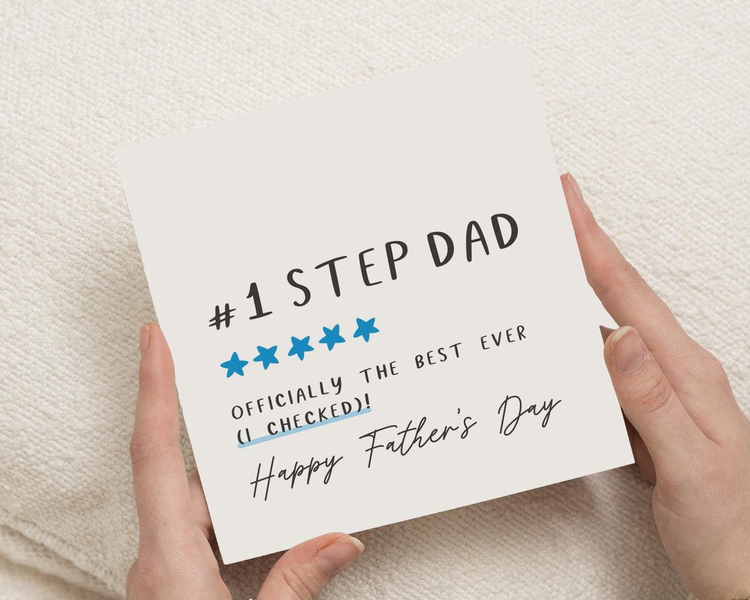 Fathers Day Card for Step Dad, Step Dad Fathers Day Card, Fathers Day ...